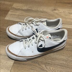 Youth Size Nike White and Black Sneakers